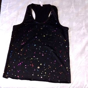 Iridescent polka dots tank top